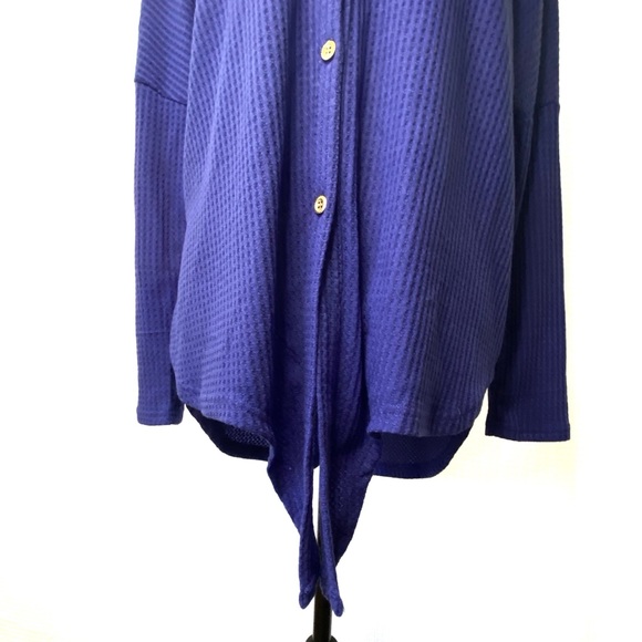 Iwollence Slouchy Waffle Knit Tie V-neck Size Medium - Picture 4 of 9